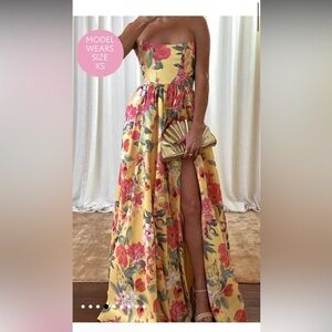 Show Me Your MuMu Strapless Floral Maxi Dress Juliet